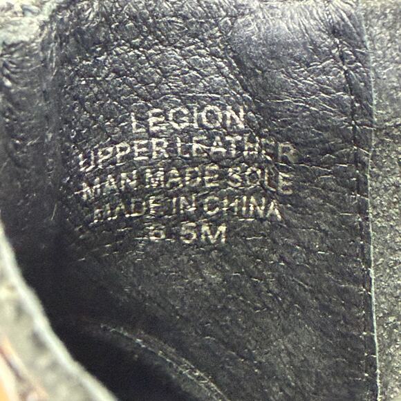 JEFFREY CAMPBELL Black Leather Bootie Lug Sole Chunky Block Heel Womens 6.5 Goth - Picture 10 of 11